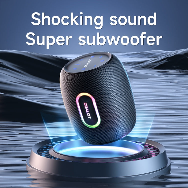 Zealot S64 Shocking Sound Super Subwoofer Bluetooth Speaker with RGB Light(Black) - free shipping - PMC Jewellery - Order now!