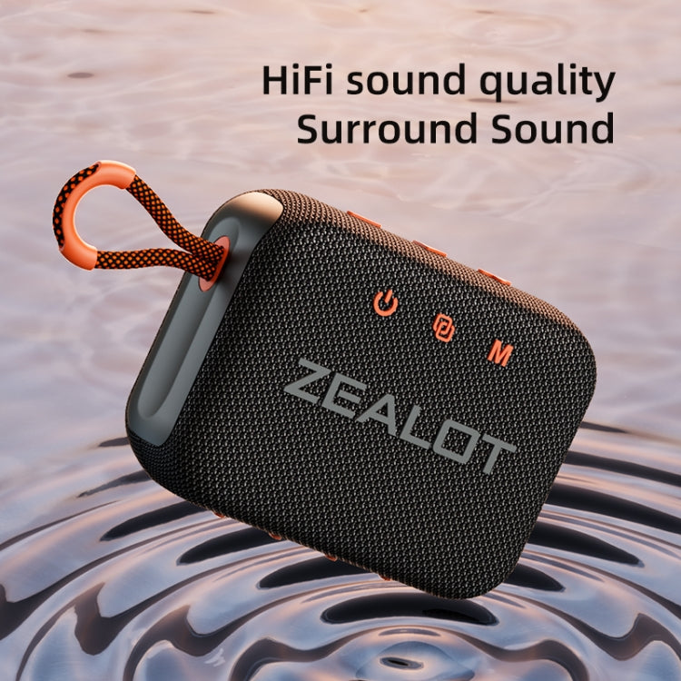 Zealot S75 Portable Outdoor IPX6 Water-resistant Bluetooth Speaker(Orange)