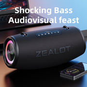 Zealot S87 80W Portable Outdoor Bluetooth Speaker with RGB Light(Grey)
