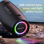 Zealot S87 80W Portable Outdoor Bluetooth Speaker with RGB Light(Black)