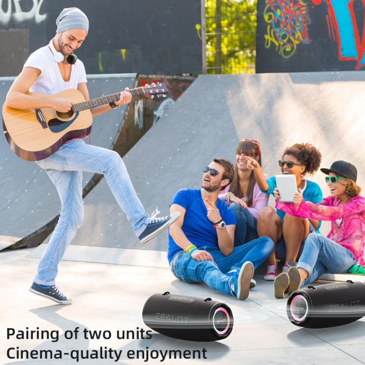 Zealot S87 80W Portable Outdoor Bluetooth Speaker with RGB Light(Blue) - free shipping - PMC Jewellery - Order now!