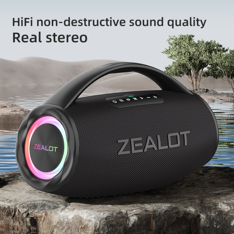Zealot S97 80W Outdoor Portable RGB Light Bluetooth Speaker(Blue) - free shipping - PMC Jewellery - Order now!