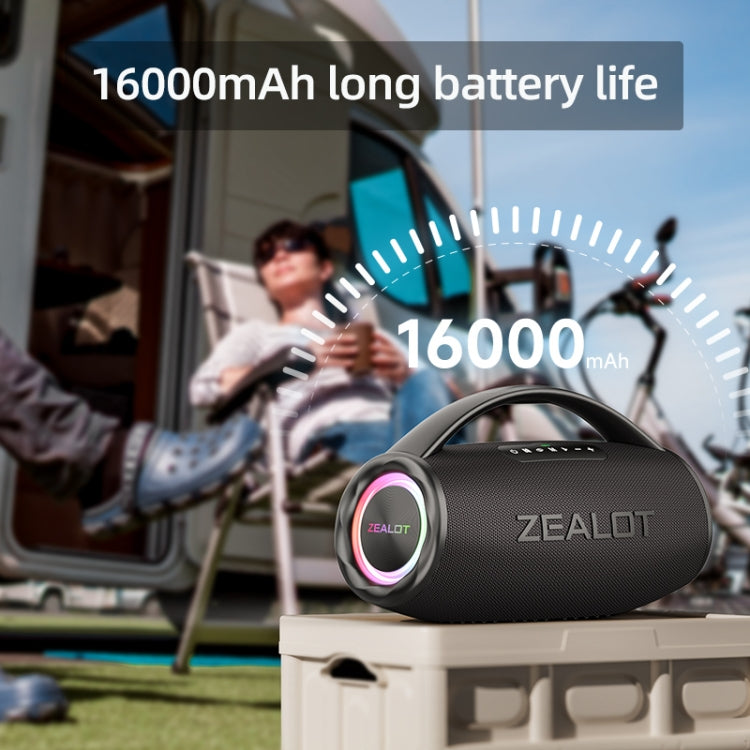 Zealot S97 80W Outdoor Portable RGB Light Bluetooth Speaker(Grey) - free shipping - PMC Jewellery - Order now!