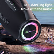 Zealot S97 80W Outdoor Portable RGB Light Bluetooth Speaker(Grey)