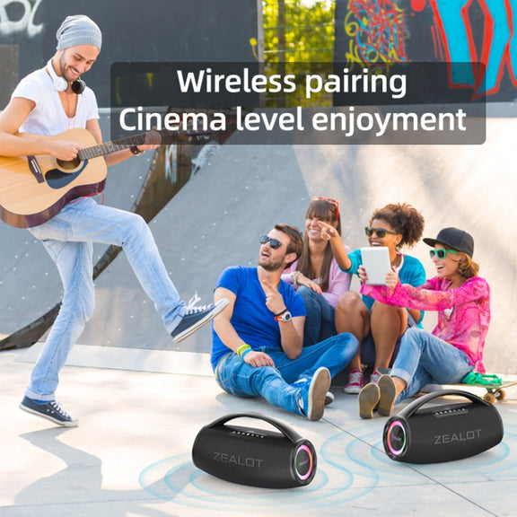 Zealot S97 80W Outdoor Portable RGB Light Bluetooth Speaker(Blue)