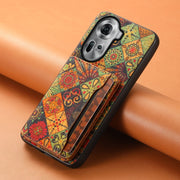 For OPPO Reno11 Global Card Slot Holder Phone Case(Autumn Yellow)