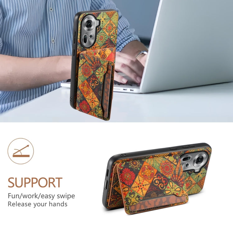 For OPPO Reno11 Global Card Slot Holder Phone Case(Autumn Yellow) - OPPO Cases by PMC TechLife | Online Shopping South Africa | PMC TechLife | Buy Now Pay Later Mobicred