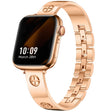 For Apple Watch SE 44mm Cross Bracelet Stainless Steel Watch Band(Rose Gold) - free shipping - PMC TechLife - Order now!