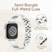 For Apple Watch Series 6 40mm Cross Bracelet Stainless Steel Watch Band(Black)