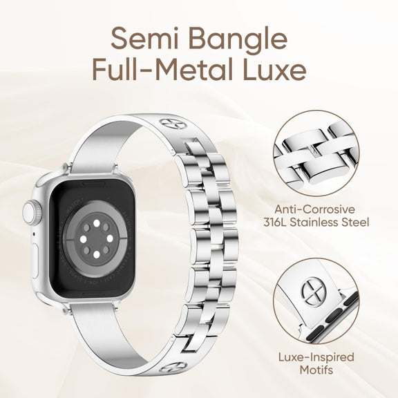 For Apple Watch Series 6 40mm Cross Bracelet Stainless Steel Watch Band(Black)