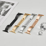 For Apple Watch Series 6 40mm Cross Bracelet Stainless Steel Watch Band(Black)