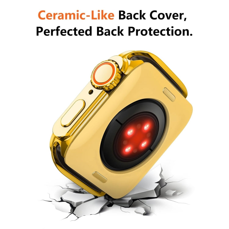 For Apple Watch Series 6 / 5 / 4 / SE 44mm Change to Ultra 49mm Alloy Watch Case(Gold)