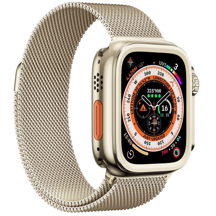 For Apple Watch Series 6 / 5 / 4 / SE 44mm Change to Ultra 49mm Alloy Watch Case(Titanium Color)
