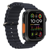 For Apple Watch Series 9 / 8 / 7 45mm Change to Ultra 49mm Alloy Watch Case(Black)