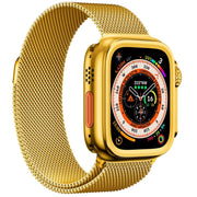 For Apple Watch Series 9 / 8 / 7 45mm Change to Ultra 49mm Alloy Watch Case(Gold)