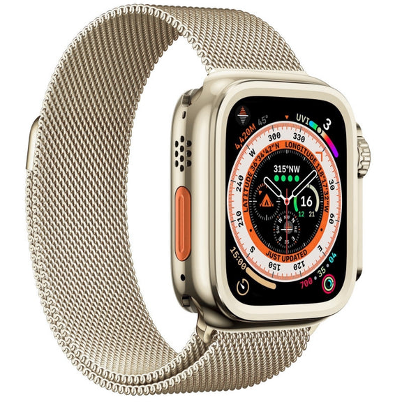 For Apple Watch Series 9 / 8 / 7 45mm Change to Ultra 49mm Alloy Watch Case(Titanium Color)