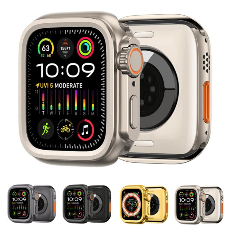 For Apple Watch Series 9 / 8 / 7 45mm Change to Ultra 49mm Alloy Watch Case(Grey)