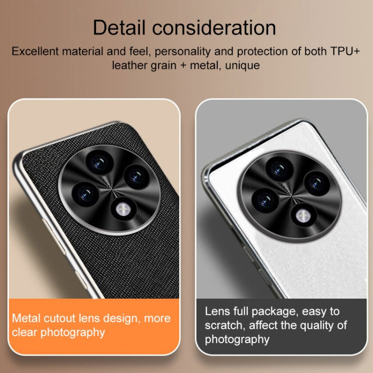 For OPPO A3 Pro Silver Edge Cross Texture PU Leather Phone Case(Dark Green) - OPPO Cases by PMC TechLife | Online Shopping South Africa | PMC TechLife | Buy Now Pay Later Mobicred