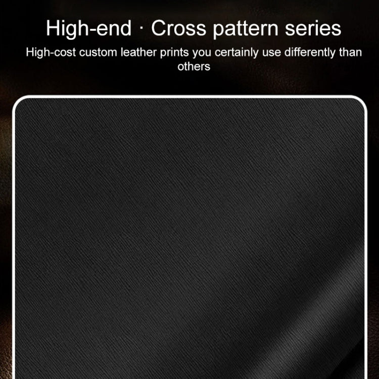 For vivo iQOO 12 Pro Silver Edge Cross Texture PU Leather Phone Case(Sapphire Blue) - iQOO 12 Pro Cases by PMC TechLife | Online Shopping South Africa | PMC TechLife | Buy Now Pay Later Mobicred