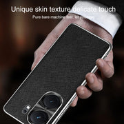 For vivo iQOO Neo9 Pro Silver Edge Cross Texture PU Leather Phone Case(Dark Green)