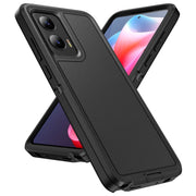 For Motorola Moto G Play 5G 2024 Life Water-resistant Rugged PC + Silicone Phone Case(Black)