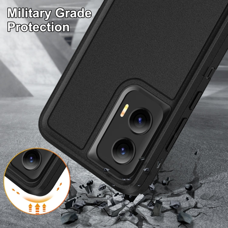 For Motorola Moto G Play 5G 2024 Life Water-resistant Rugged PC + Silicone Phone Case(Black)