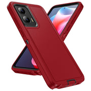 For Motorola Moto G Play 5G 2024 Life Water-resistant Rugged PC + Silicone Phone Case(Red + Black)