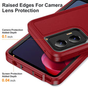 For Motorola Moto G Play 5G 2024 Life Water-resistant Rugged PC + Silicone Phone Case(Red + Black)