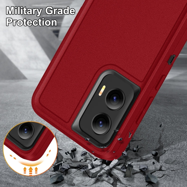 For Motorola Moto G Play 5G 2024 Life Water-resistant Rugged PC + Silicone Phone Case(Red + Black)