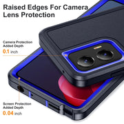 For Motorola Moto G Play 5G 2024 Life Water-resistant Rugged PC + Silicone Phone Case(Dark Blue + Royal Blue)