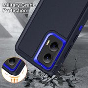 For Motorola Moto G Play 5G 2024 Life Water-resistant Rugged PC + Silicone Phone Case(Dark Blue + Royal Blue)