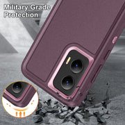 For Motorola Moto G Play 5G 2024 Life Water-resistant Rugged PC + Silicone Phone Case(Purple + Pink)