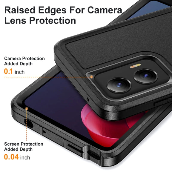 For Motorola Moto G Stylus 5G 2024 Life Water-resistant Rugged PC + Silicone Phone Case(Black)