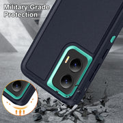 For Motorola Moto G Stylus 5G 2024 Life Water-resistant Rugged PC + Silicone Phone Case(Dark Blue + Light Blue)