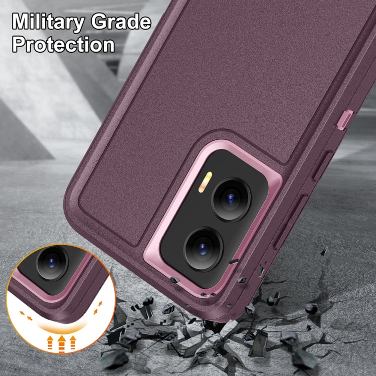 For Motorola Moto G Stylus 5G 2024 Life Water-resistant Rugged PC + Silicone Phone Case(Purple + Pink)