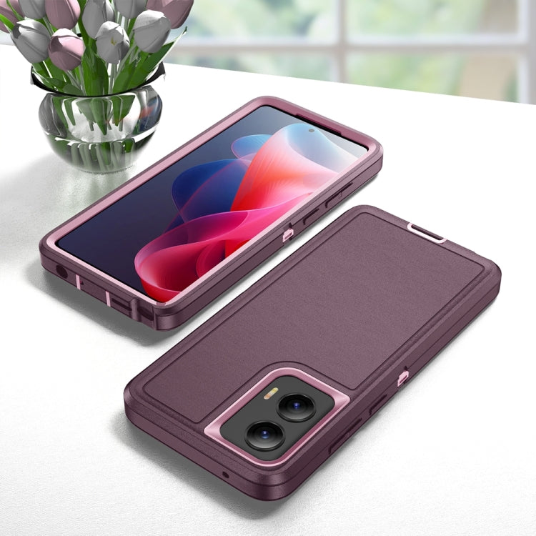 For Motorola Moto G Stylus 5G 2024 Life Water-resistant Rugged PC + Silicone Phone Case(Purple + Pink)