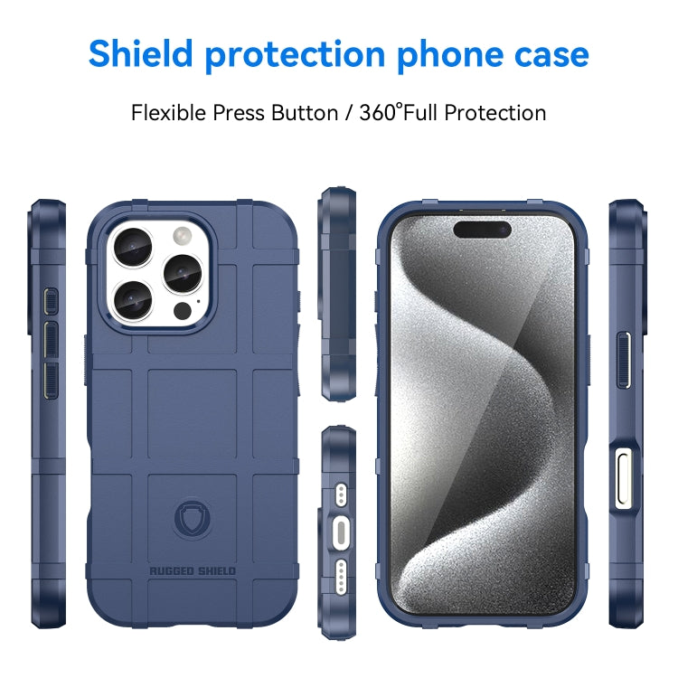 For iPhone 16 Pro Full Coverage Shockproof TPU Phone Case(Blue) - iPhone 16 Pro Cases by PMC TechLife | Online Shopping South Africa | PMC TechLife | Buy Now Pay Later Mobicred
