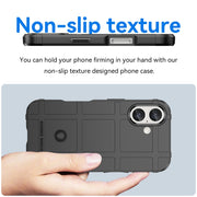 For iPhone 16 Plus Full Coverage Shockproof TPU Phone Case(Black)