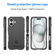 For iPhone 16 Full Coverage Shockproof TPU Phone Case(Black)