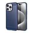 For iPhone 16 Pro Brushed Texture Carbon Fiber TPU Phone Case(Blue) - iPhone 16 Pro Cases by PMC TechLife | Online Shopping South Africa | PMC TechLife | Buy Now Pay Later Mobicred