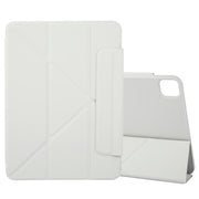 For iPad Pro 13 2024 Y-Shape Double-sided Clip Magnetic Smart Tablet Case(Light Grey)