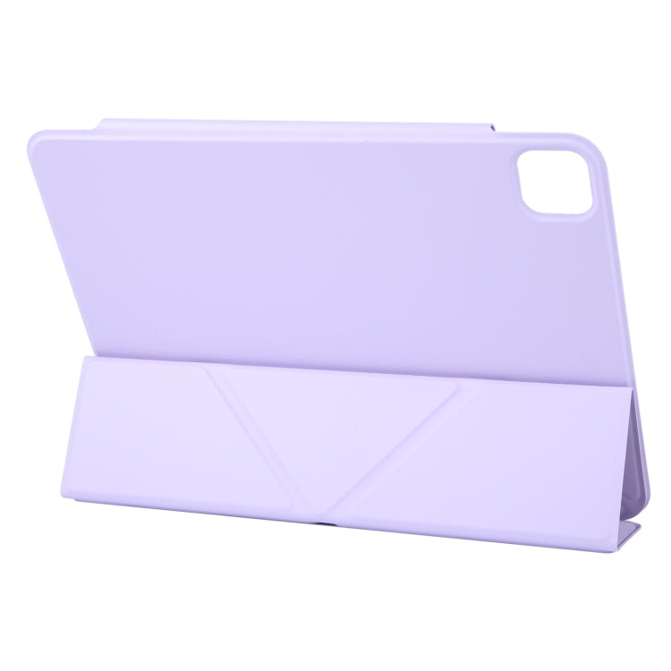 For iPad Pro 13 2024 Y-Shape Double-sided Clip Magnetic Smart Tablet Case(Purple) - iPad Pro 13 2024 Cases by PMC TechLife | Online Shopping South Africa | PMC TechLife | Buy Now Pay Later Mobicred