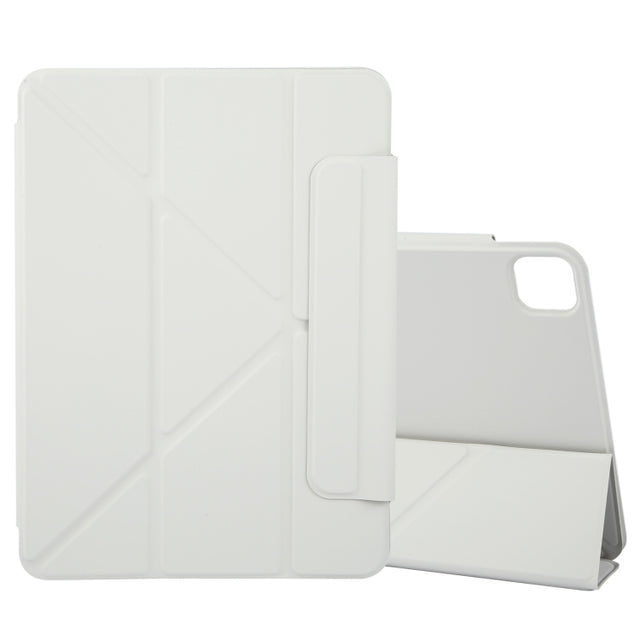 For iPad Pro 11 2024 Y-Shape Double-sided Clip Magnetic Smart Tablet Case(Light Grey)