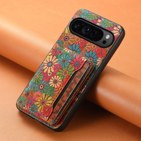 For Google Pixel 9 Pro Card Slot Holder Phone Case(Spring Green)