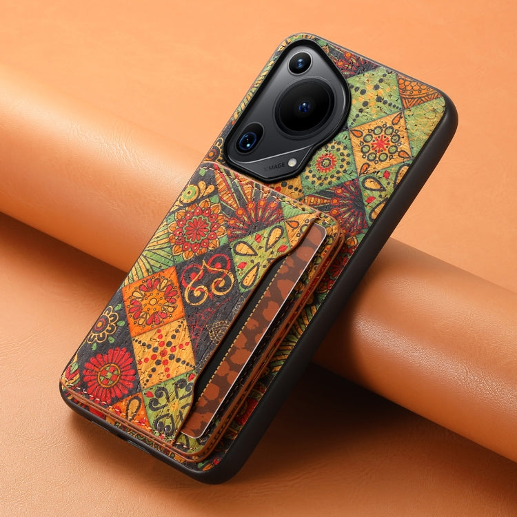 For Huawei Pura 70 Ultra Card Slot Holder Phone Case(Autumn Yellow)