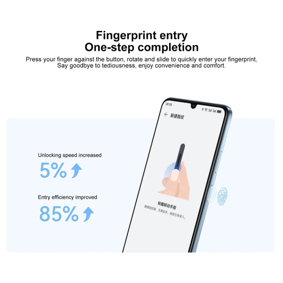 HUAWEI Enjoy 70S, 8GB+128GB, Side Fingerprint Identification, 6.75 inch HarmonyOS 4.2 Octa Core 2.4GHz, Network: 4G, Not Support Google Play(Blue)
