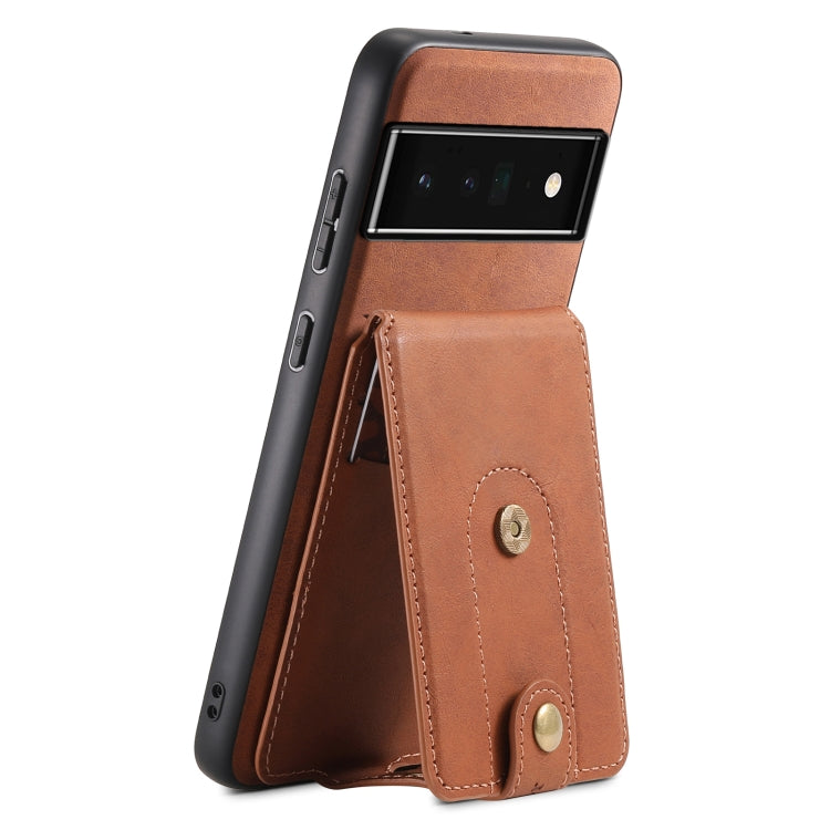 For Google Pixel 6 Pro Denior D14 NK Retro Pattern MagSafe Magnetic Card Holder Leather Phone Case(Brown) - free shipping - PMC TechLife - Order now!