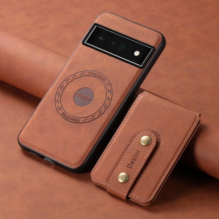For Google Pixel 6 Pro Denior D14 NK Retro Pattern MagSafe Magnetic Card Holder Leather Phone Case(Brown) - free shipping - PMC TechLife - Order now!