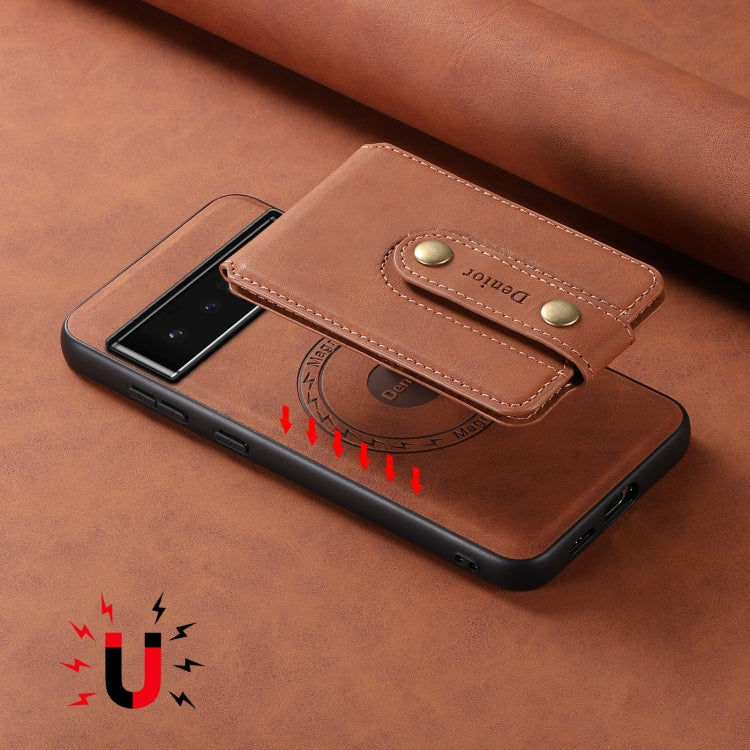 For Google Pixel 6 Pro Denior D14 NK Retro Pattern MagSafe Magnetic Card Holder Leather Phone Case(Brown) - free shipping - PMC TechLife - Order now!