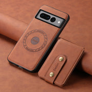 For Google Pixel 7 Pro 5G Denior D14 NK Retro Pattern MagSafe Magnetic Card Holder Leather Phone Case(Brown)